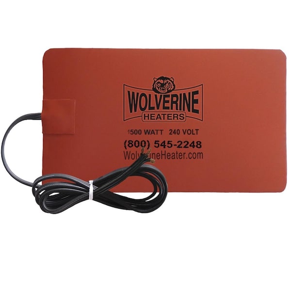 Silicone Pad, Adhesive - 1250W, 240V, 6.25A - 12-1/2in. 31.8 Cm X 8-1/2in. 21.6 Cm